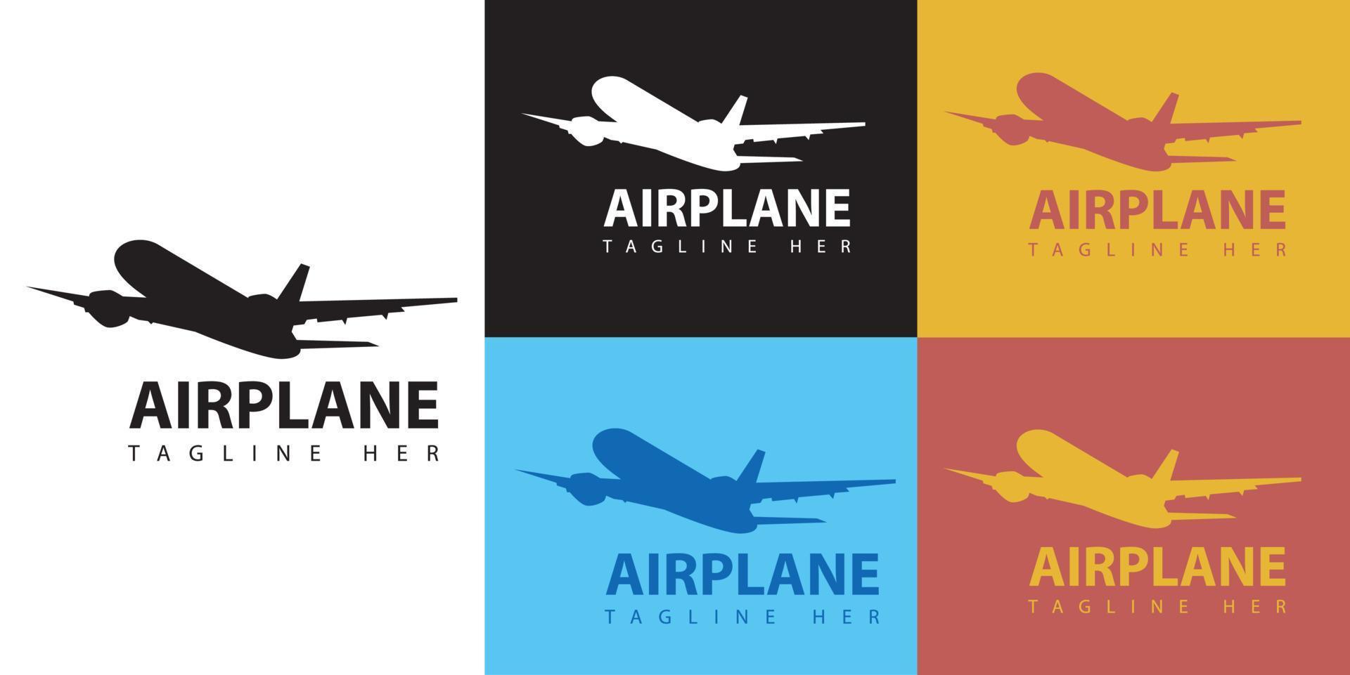 semplice aereo logo vettore con vario colori sfondo