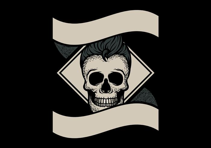Distintivo Greaser Skull vettore