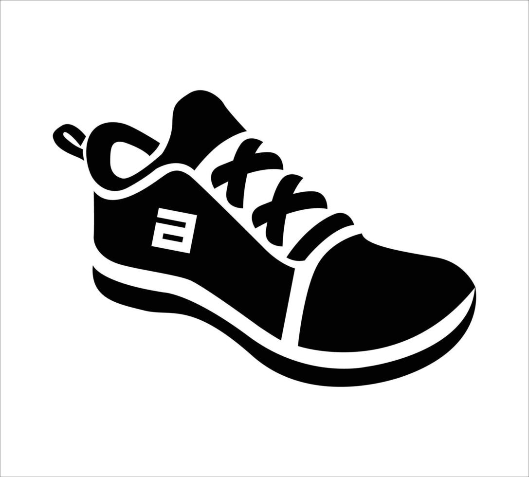 alto qualità nero silhouette vettore icona, sneaker icona o logo isolato cartello simbolo vettore illustrazione.