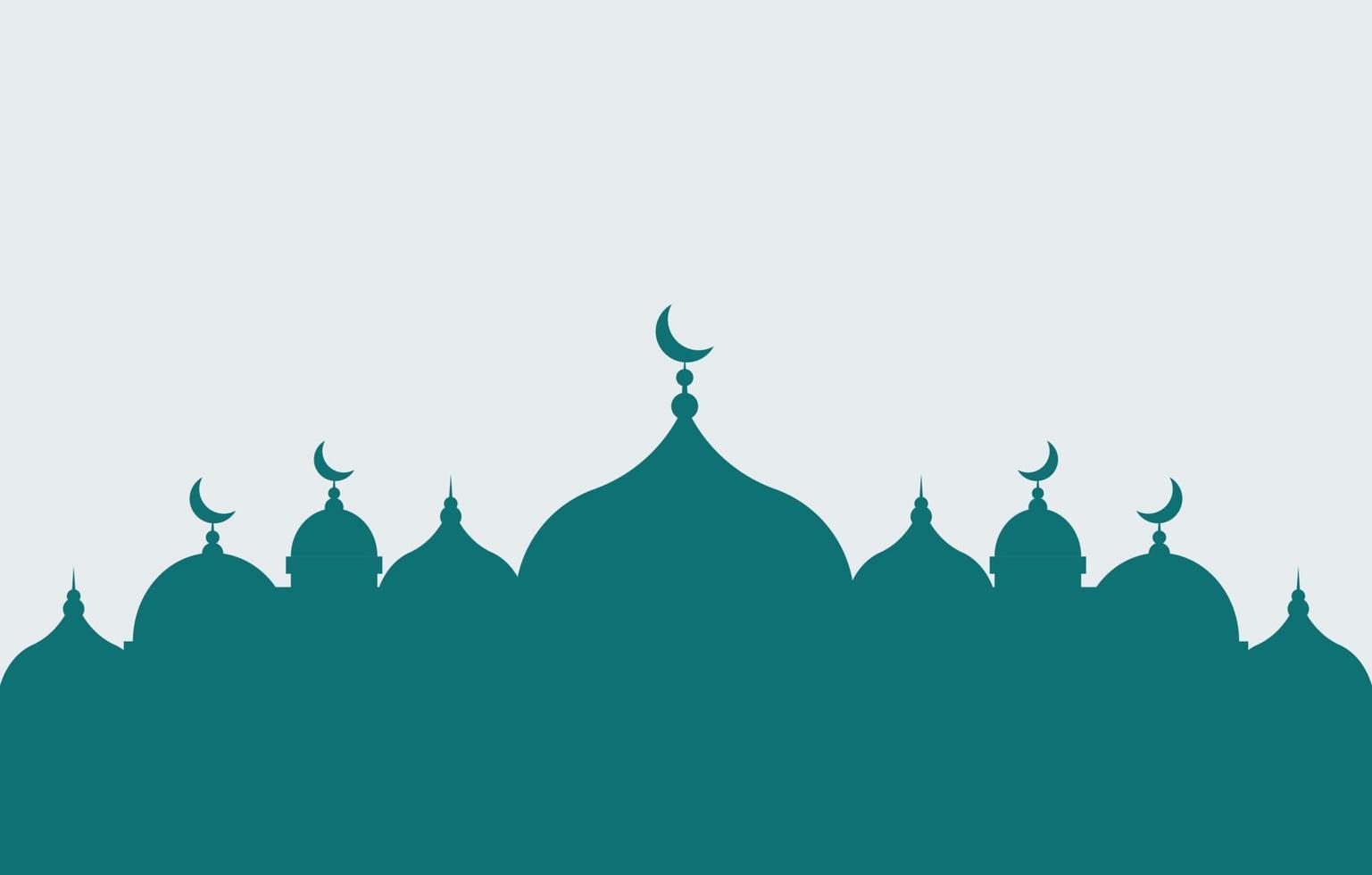moschea vettore siluet design