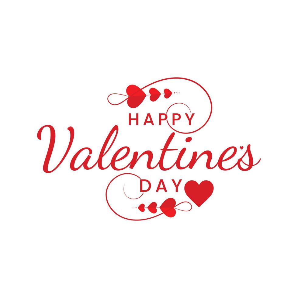 contento san valentino giorno testo con vettore cuore. mano disegnato amore manifesto su grigio sfondo. illustrazione romantico citazione saluto carta