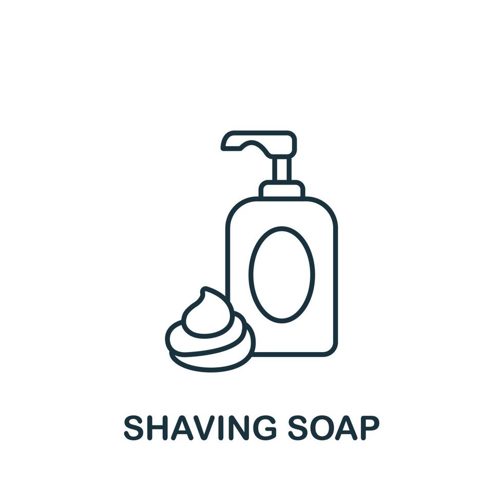 rasatura sapone icona a partire dal barbiere negozio collezione. semplice linea elemento rasatura sapone simbolo per modelli, ragnatela design e infografica vettore