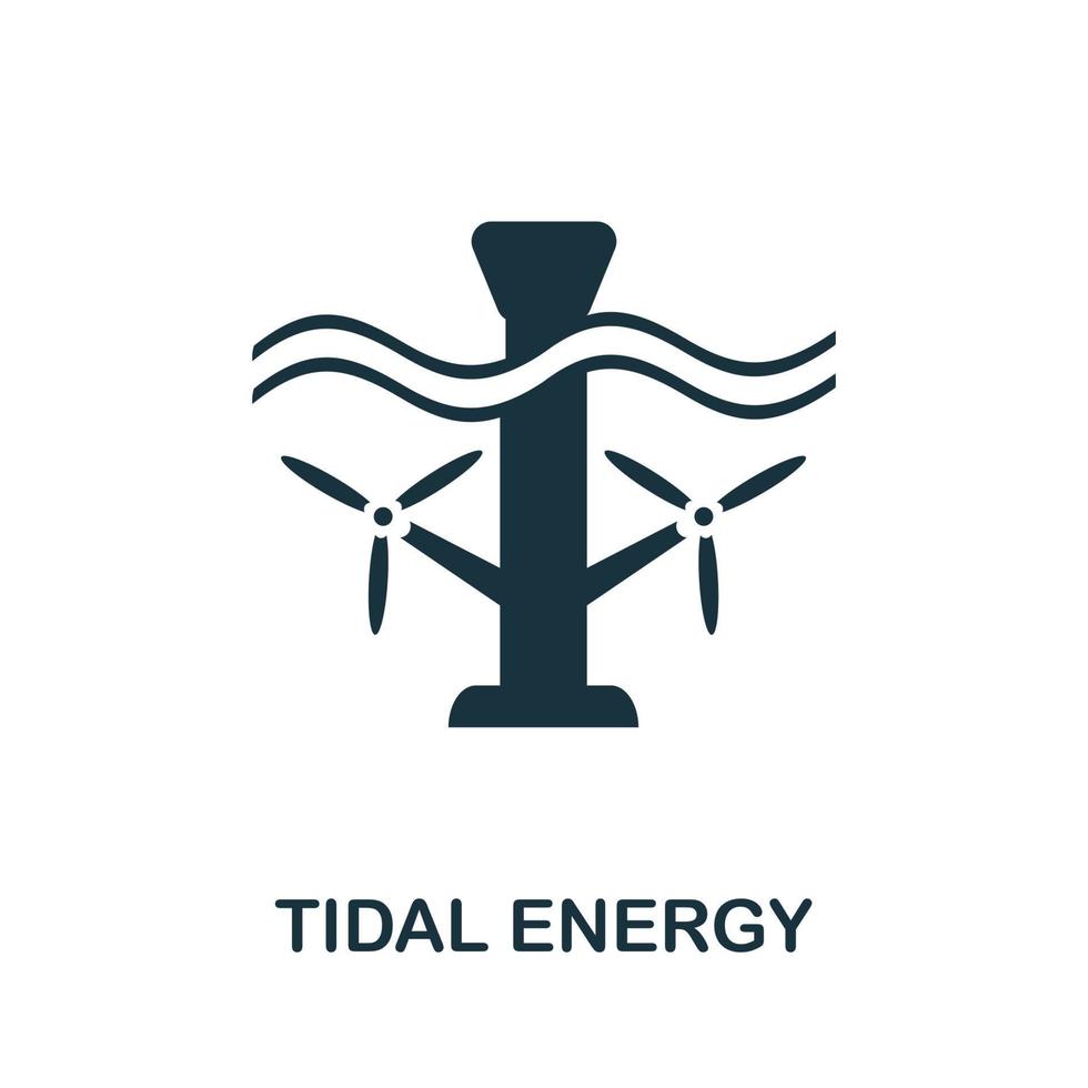 di marea energia icona. semplice elemento a partire dal alternativa energia collezione. creativo di marea energia icona per ragnatela disegno, modelli, infografica e Di Più vettore