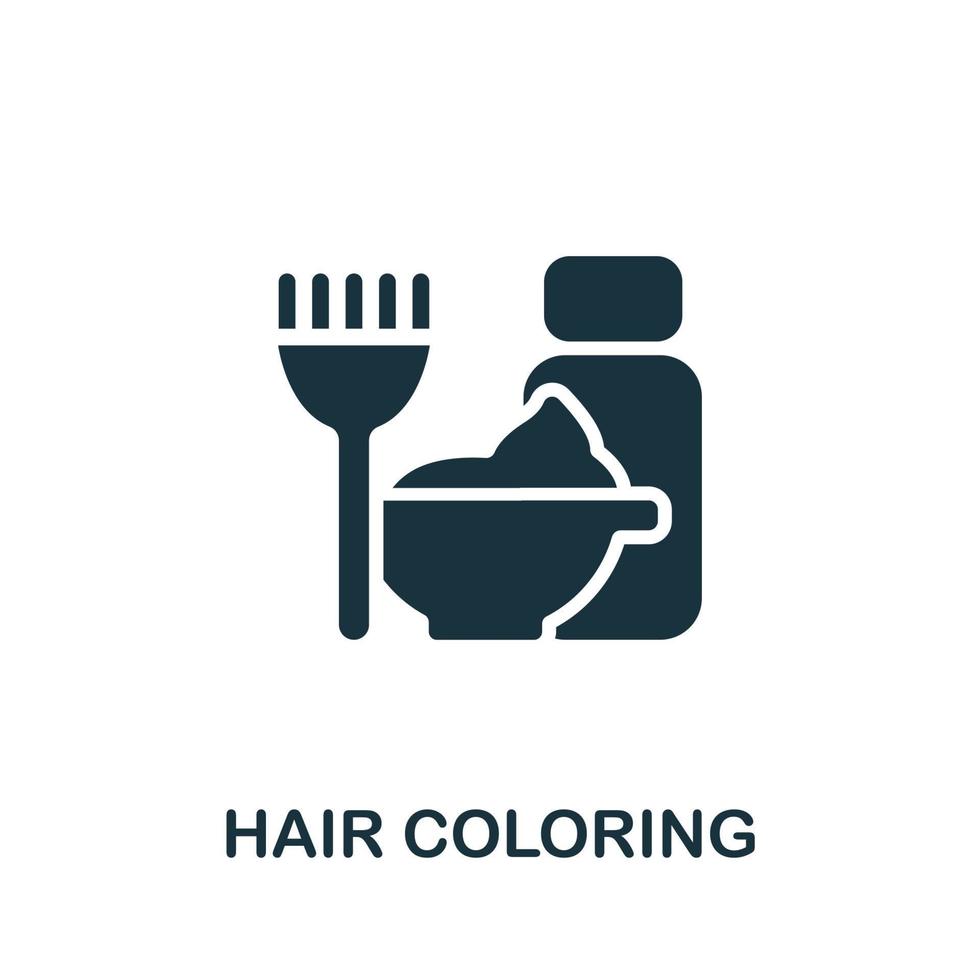capelli colorazione icona. semplice elemento a partire dal bellezza salone collezione. creativo capelli colorazione icona per ragnatela disegno, modelli, infografica e Di Più vettore