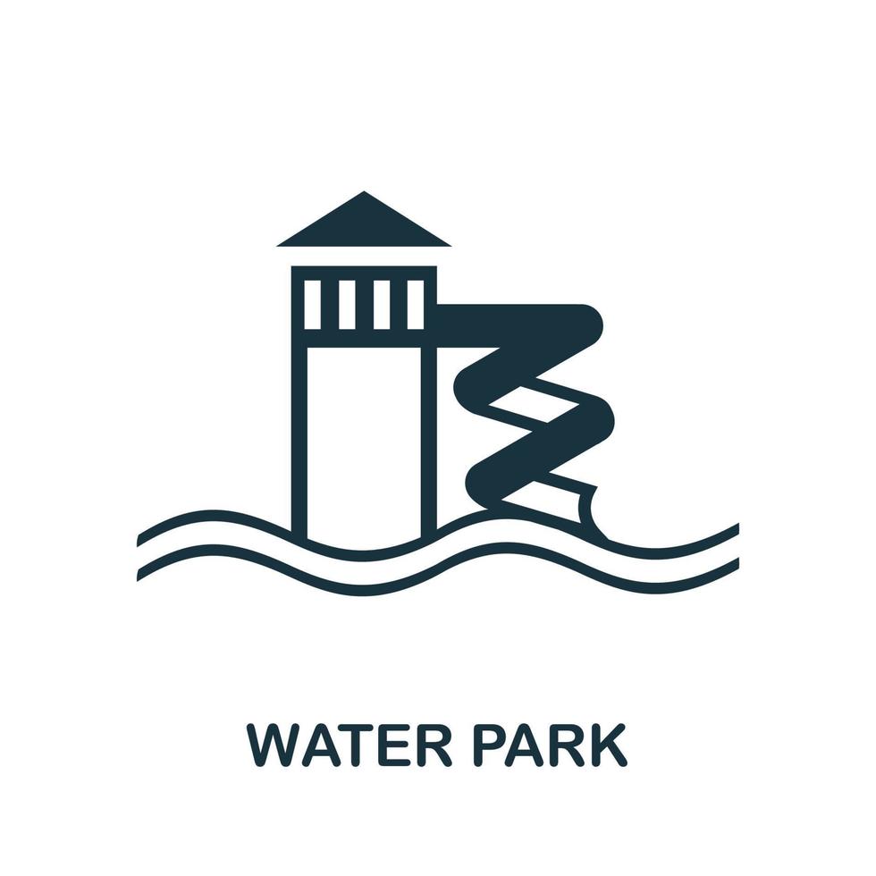 acqua parco icona. semplice elemento a partire dal divertimento parco collezione. creativo acqua parco icona per ragnatela disegno, modelli, infografica e Di Più vettore
