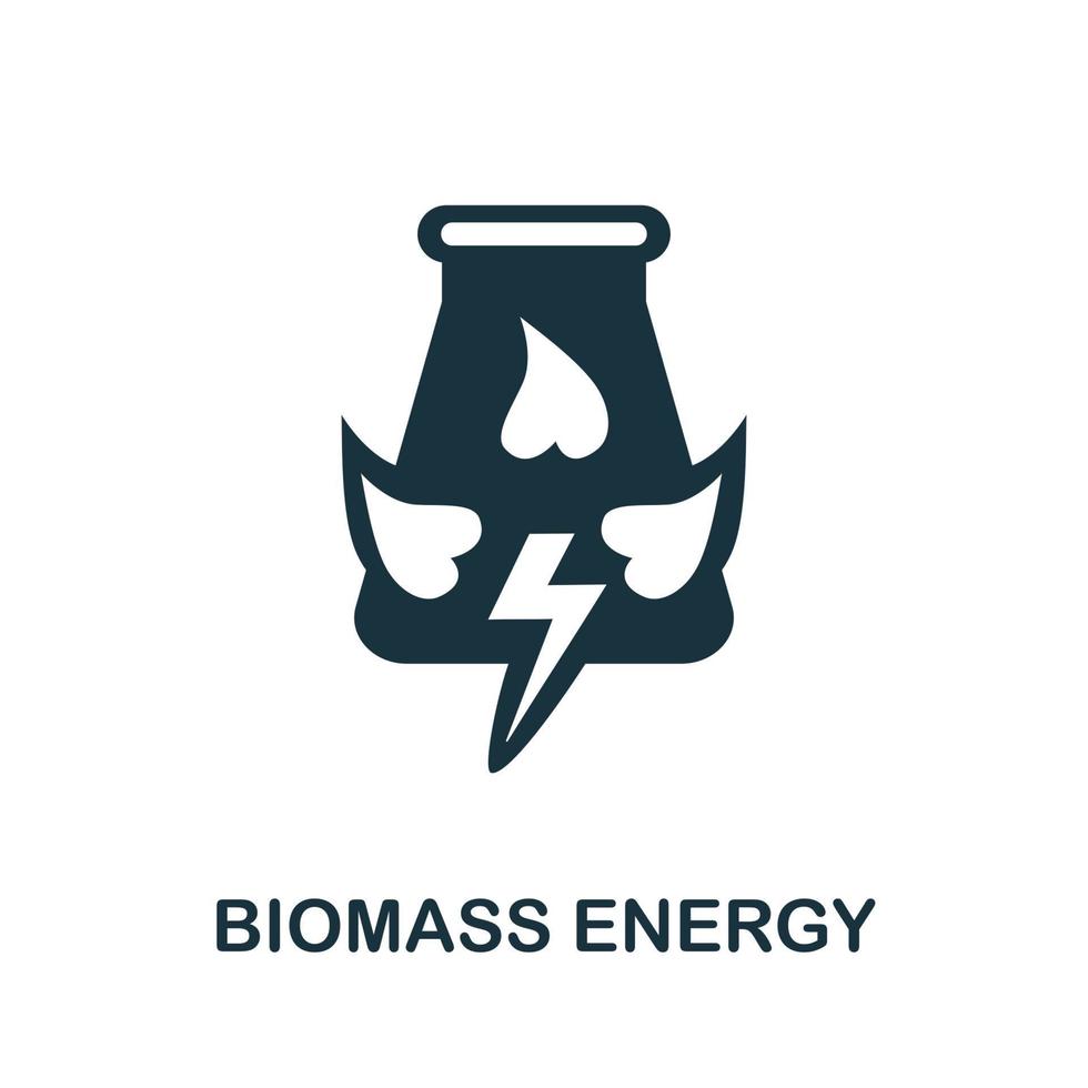 biomassa energia icona. semplice elemento a partire dal alternativa energia collezione. creativo biomassa energia icona per ragnatela disegno, modelli, infografica e Di Più vettore