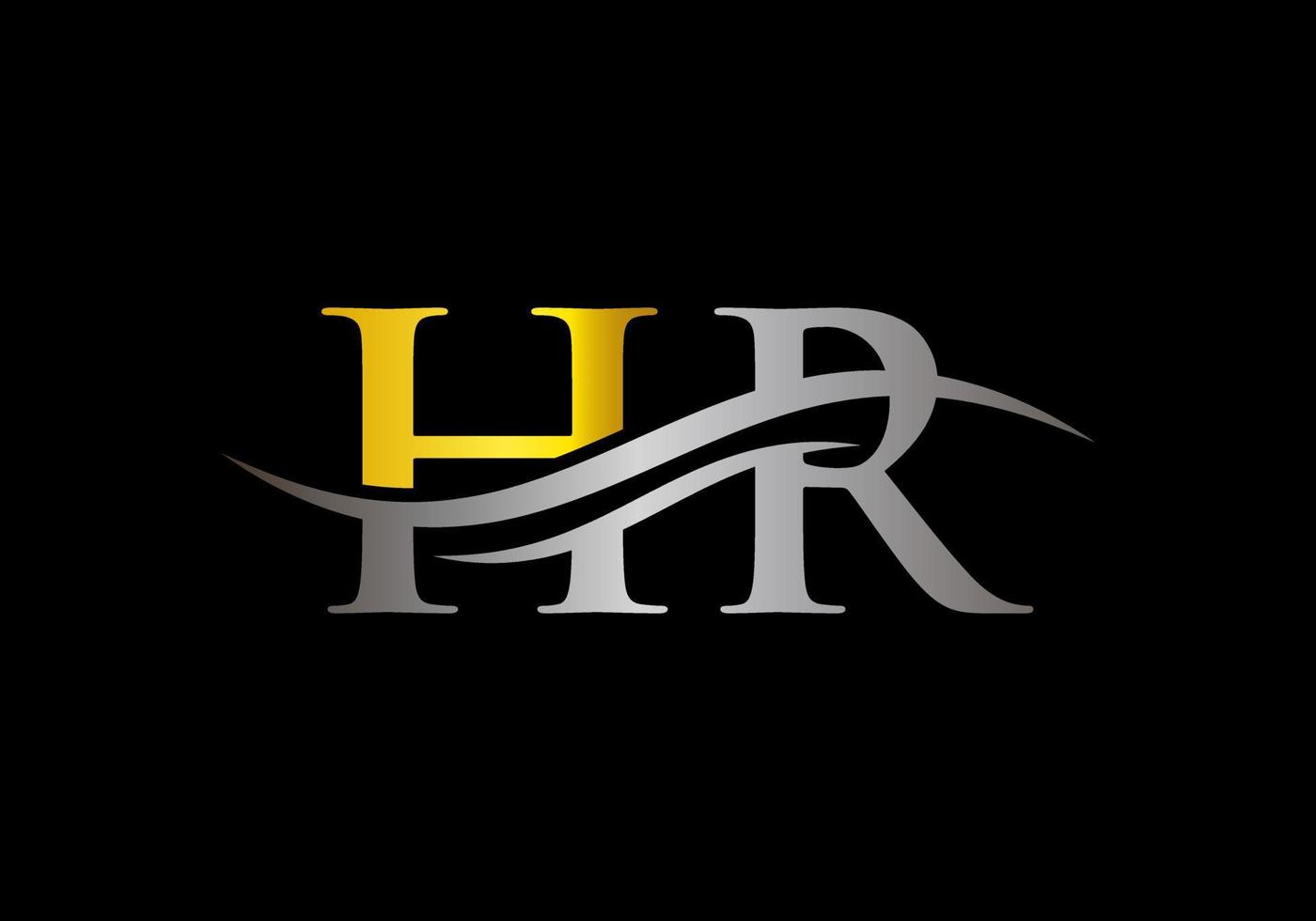 hr connesso logo per attività commerciale e azienda identità. creativo lettera hr logo vettore