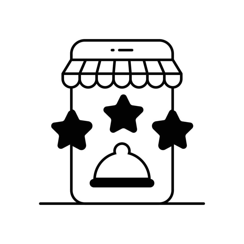 ristorante vettore icona gilfo stile illustrazione. eps 10 file