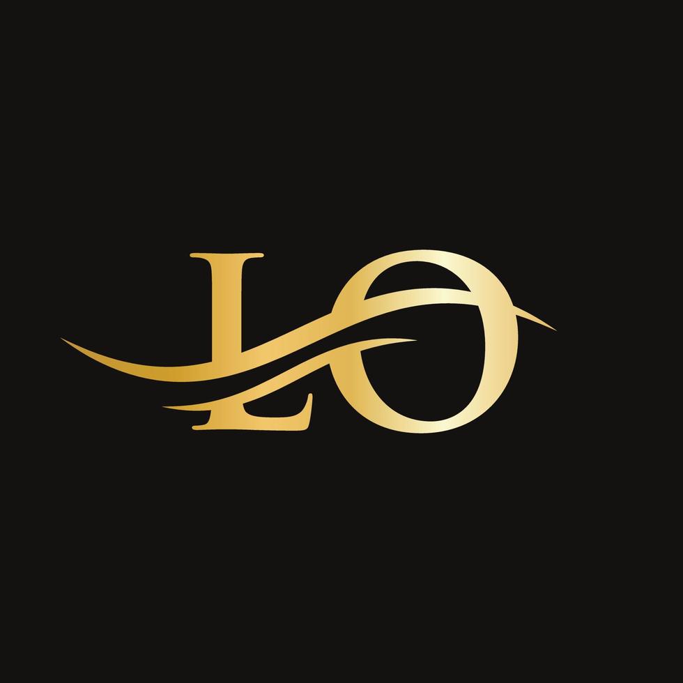 lo logo. monogramma lettera lo logo design vettore. lo lettera logo design vettore