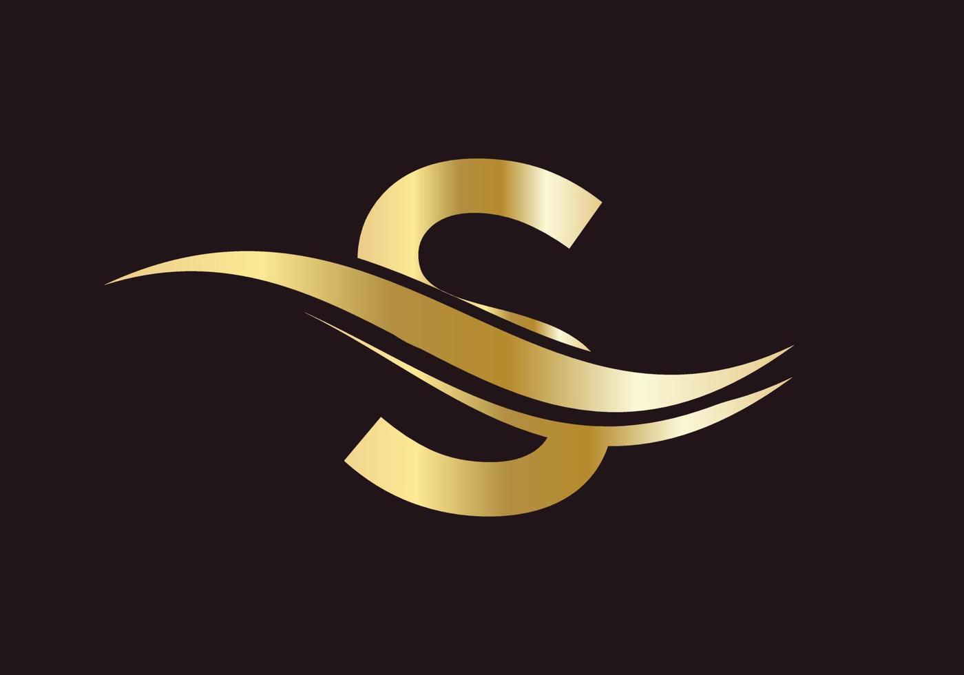 lettera S logo lusso concetto vettore