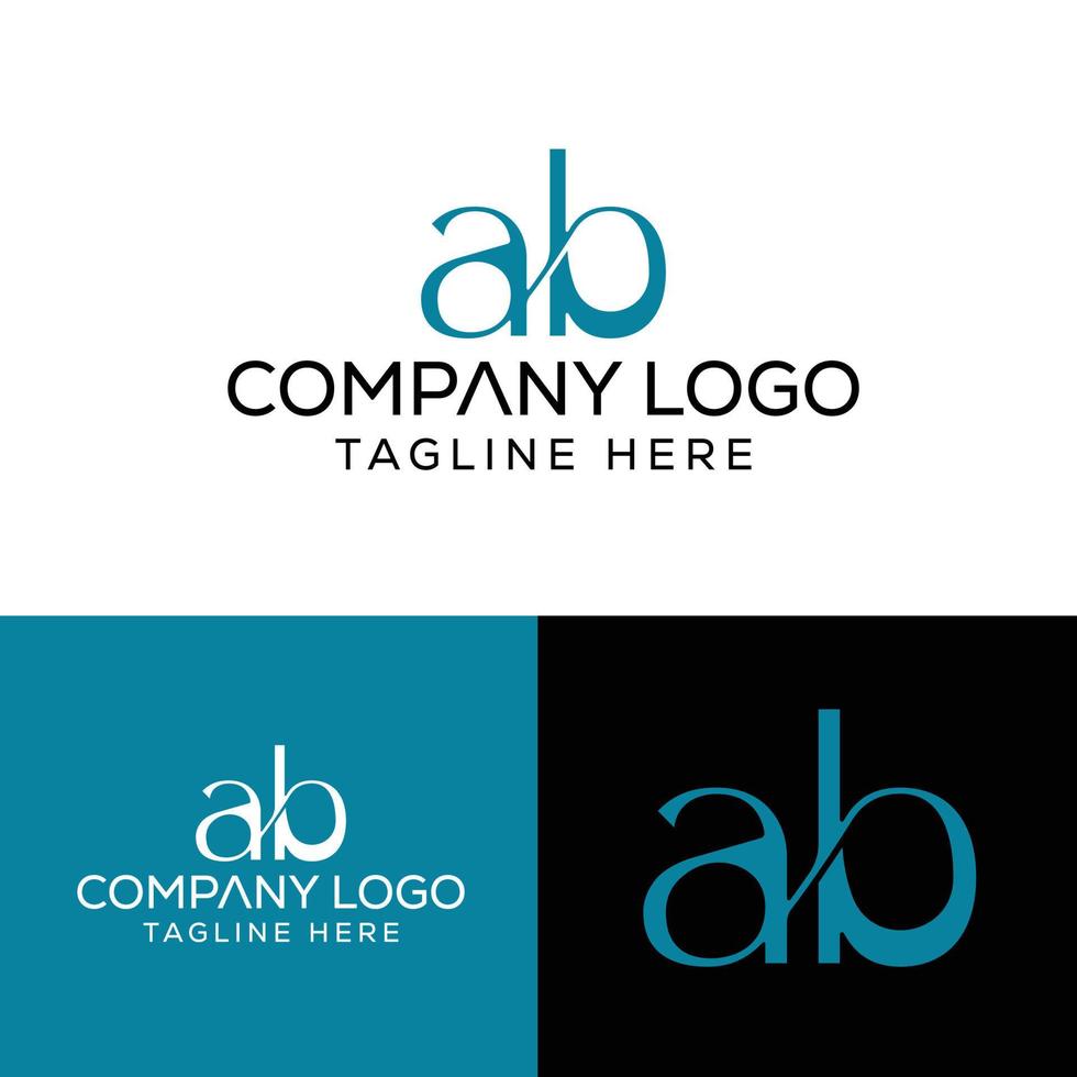 iniziale lettera ab logo design monogramma creativo moderno cartello simbolo icona vettore