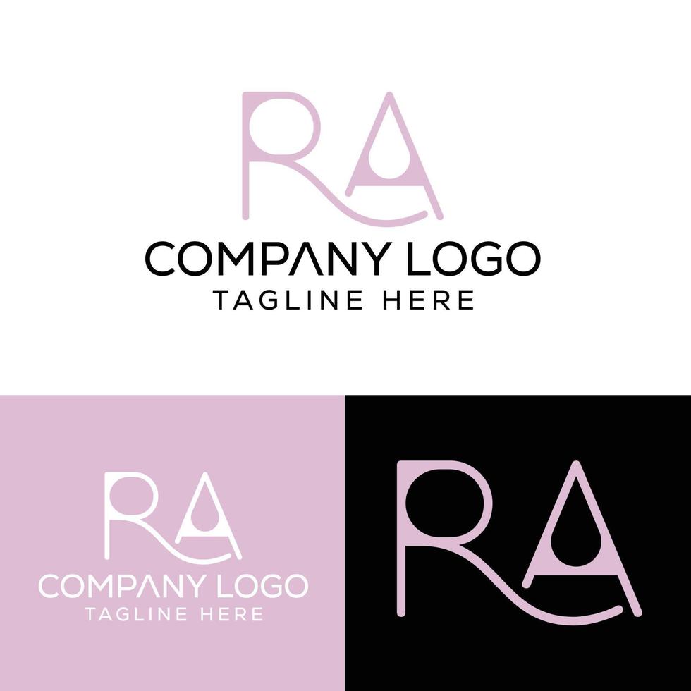 iniziale lettera RA logo design monogramma creativo moderno cartello simbolo icona vettore