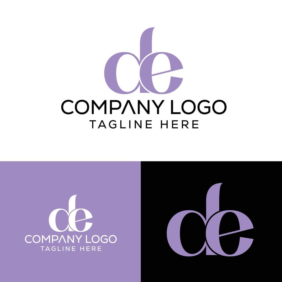 iniziale lettera de logo design monogramma creativo moderno cartello simbolo icona vettore