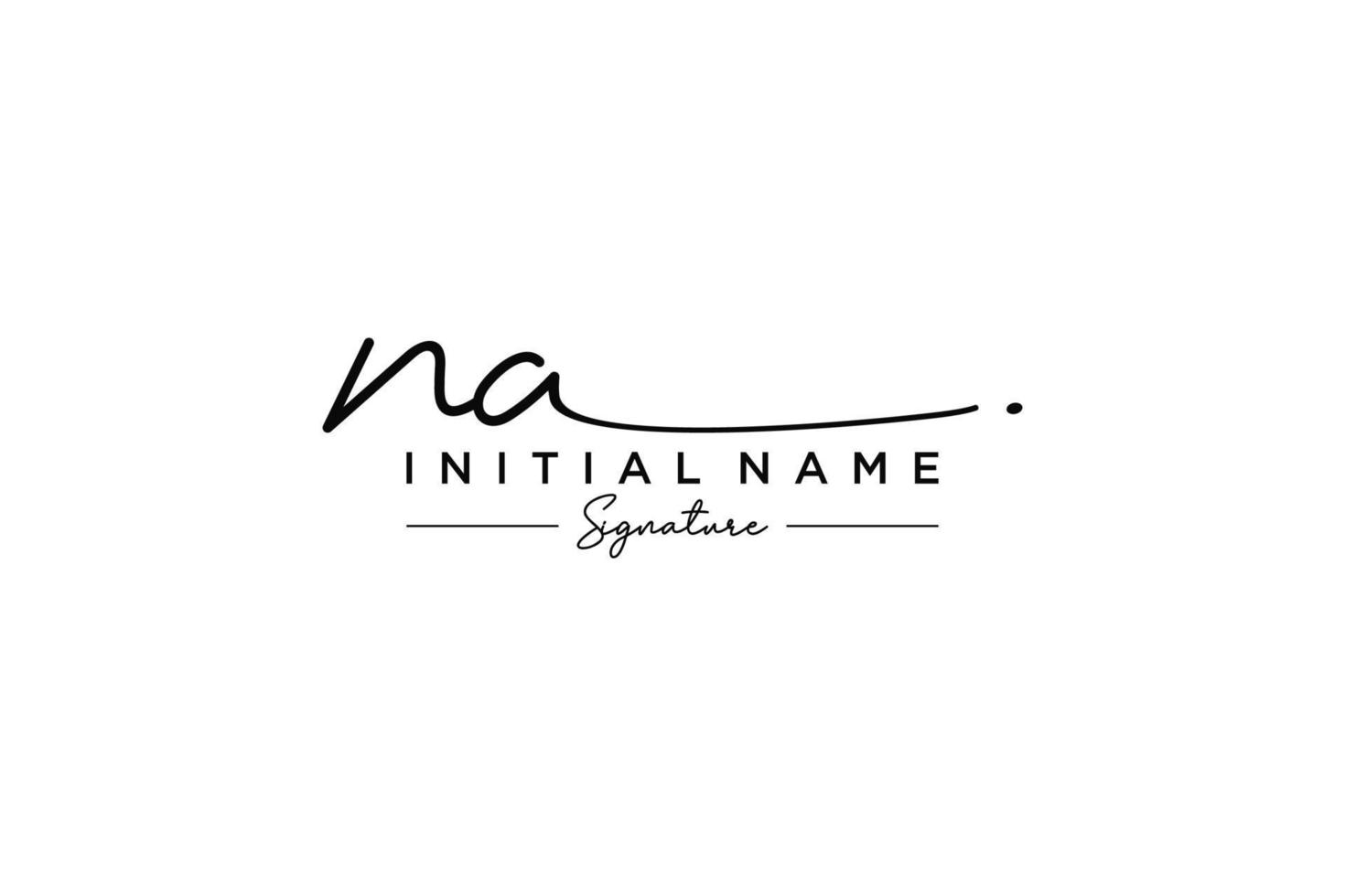 iniziale n / A firma logo modello vettore. mano disegnato calligrafia lettering vettore illustrazione.