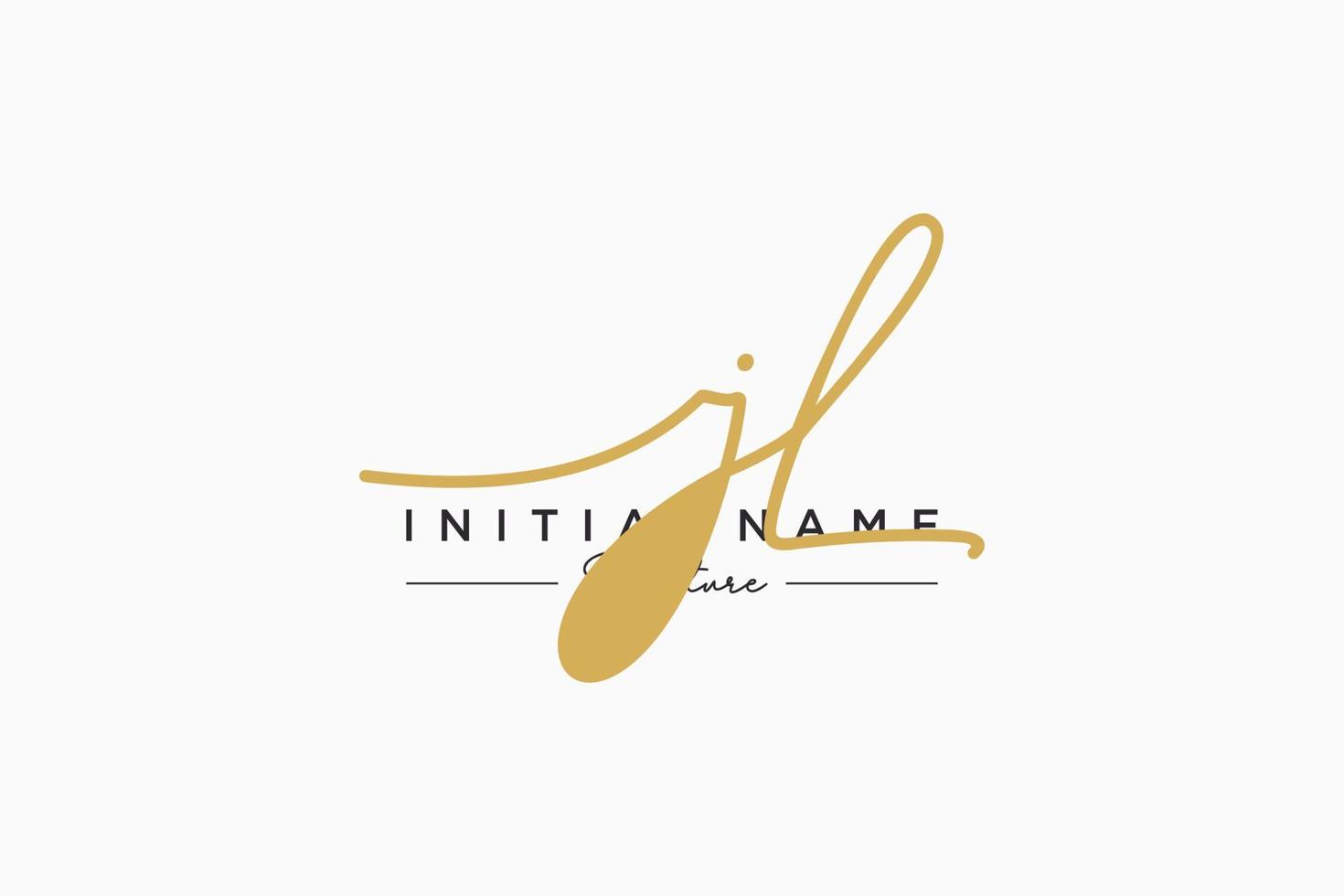 iniziale jl firma logo modello vettore. mano disegnato calligrafia lettering vettore illustrazione.