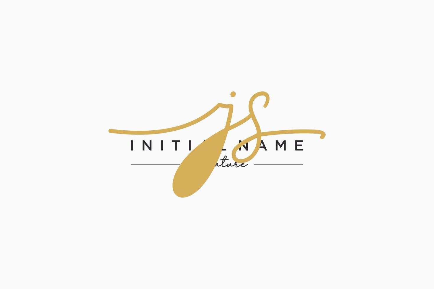 iniziale js firma logo modello vettore. mano disegnato calligrafia lettering vettore illustrazione.