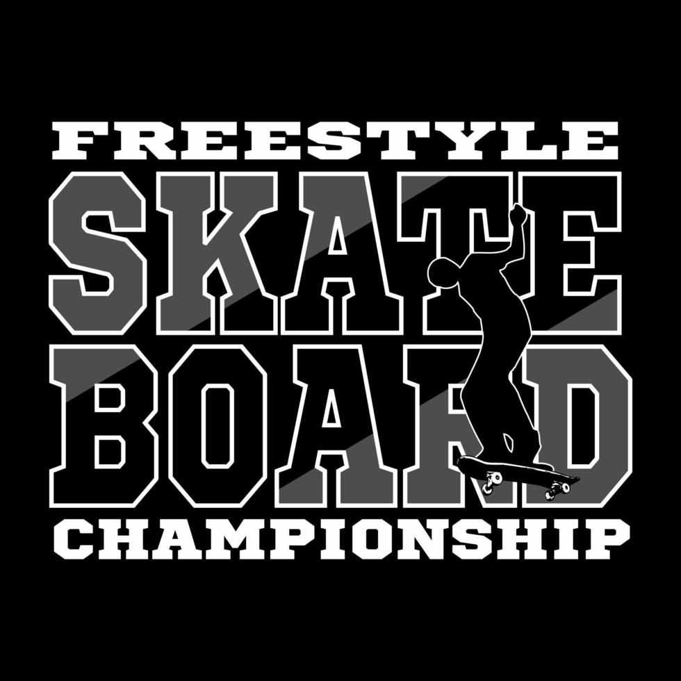 skateboard lettering tipografia elegante design vettore