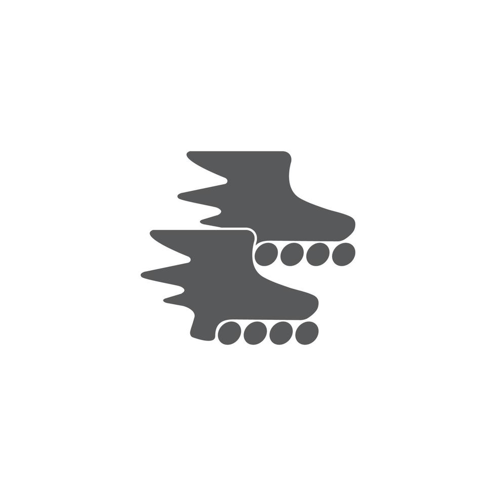 vettore del logo del simbolo del pattino in linea di movimento veloce