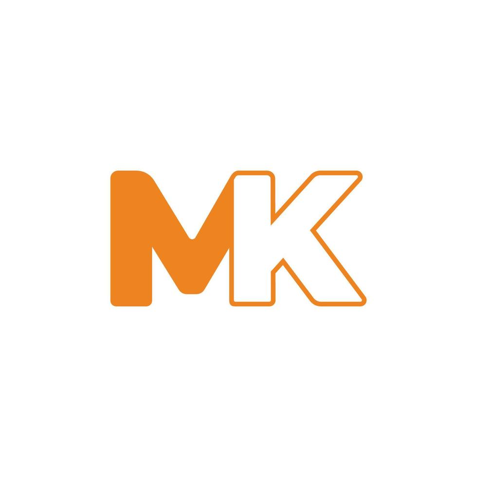 lettera mk semplice connesso geometrico logo vettore
