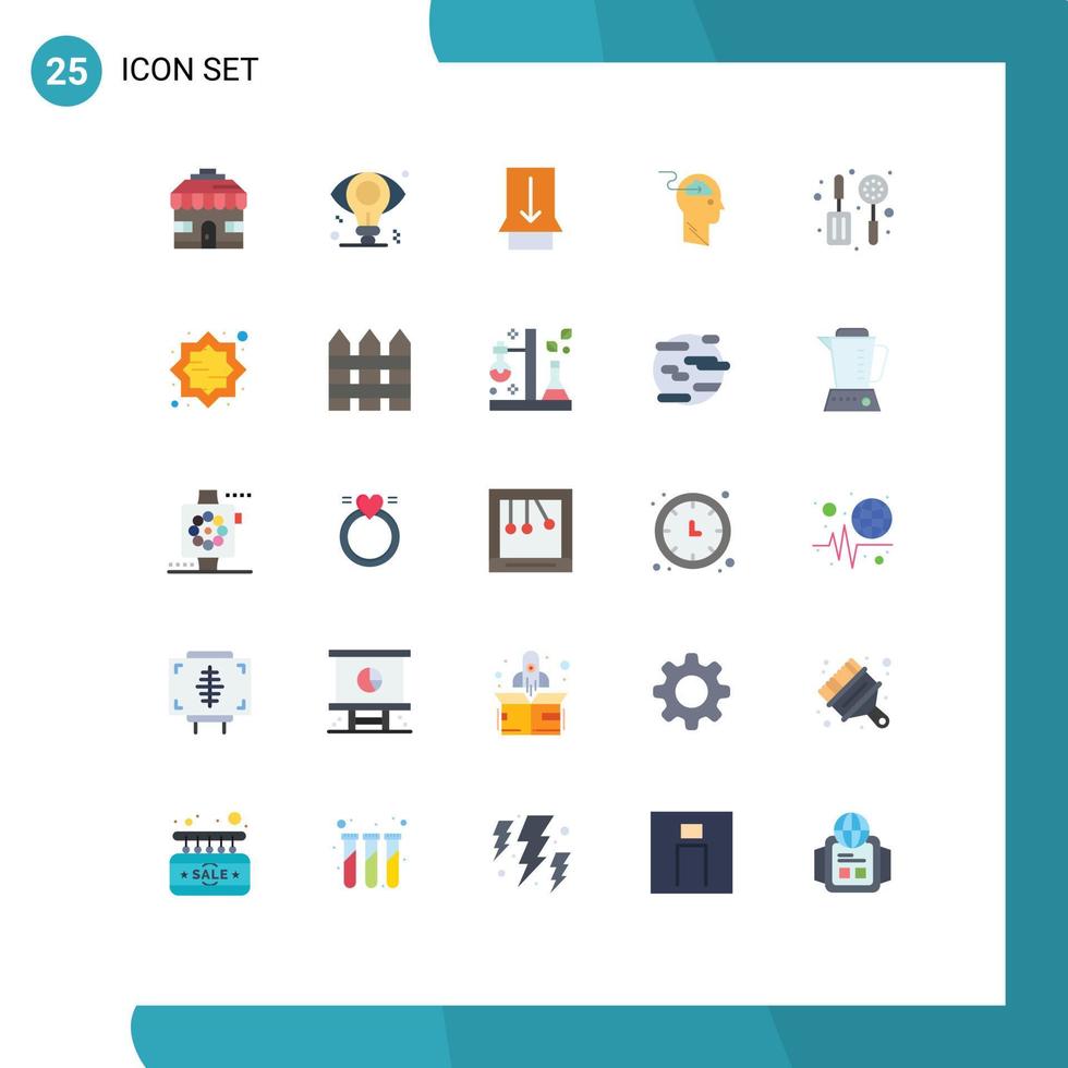 impostato di 25 moderno ui icone simboli segni per tavolozza cucina diapositiva utente Scarica modificabile vettore design elementi