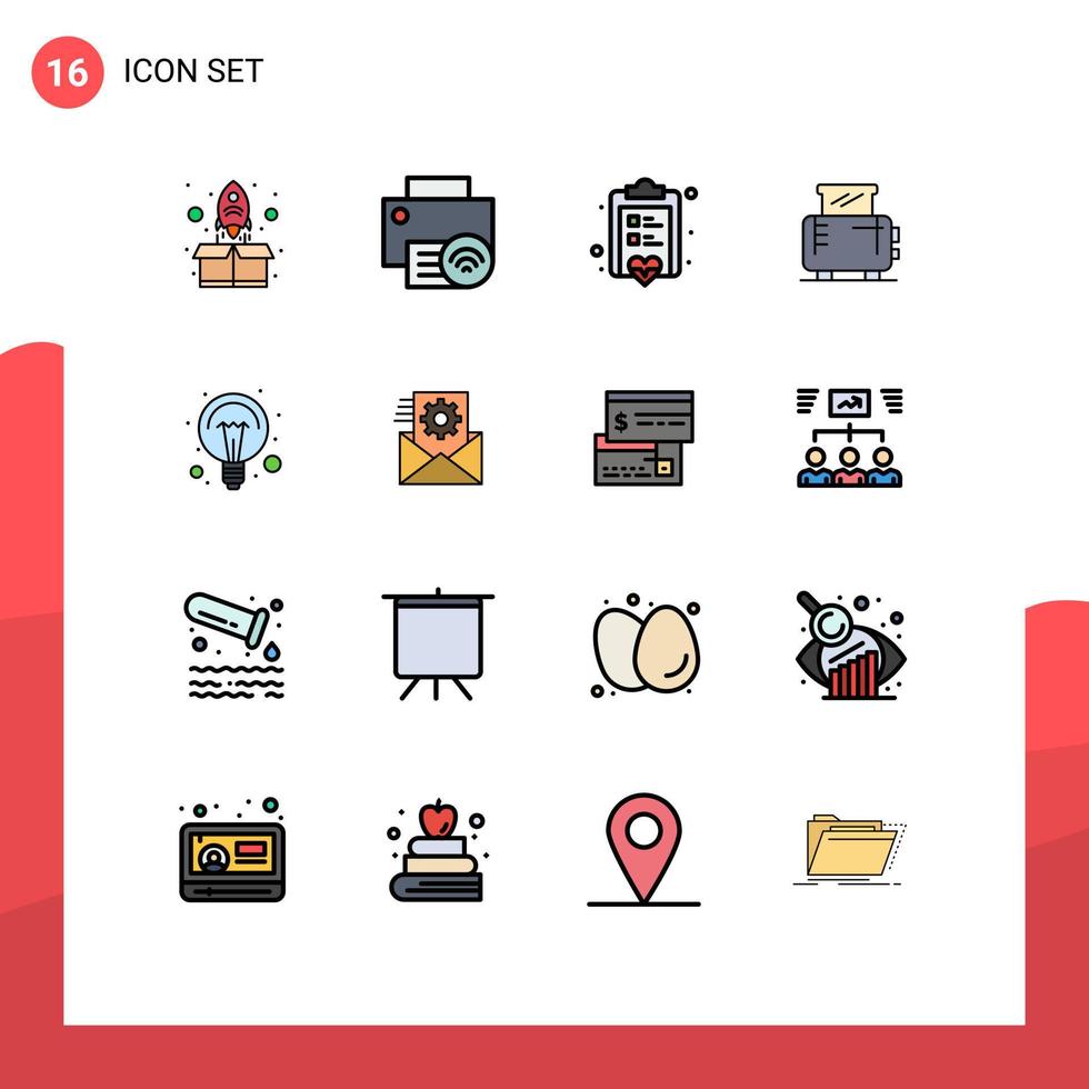 16 creativo icone moderno segni e simboli di formazione scolastica macchina stampante casa amore modificabile creativo vettore design elementi
