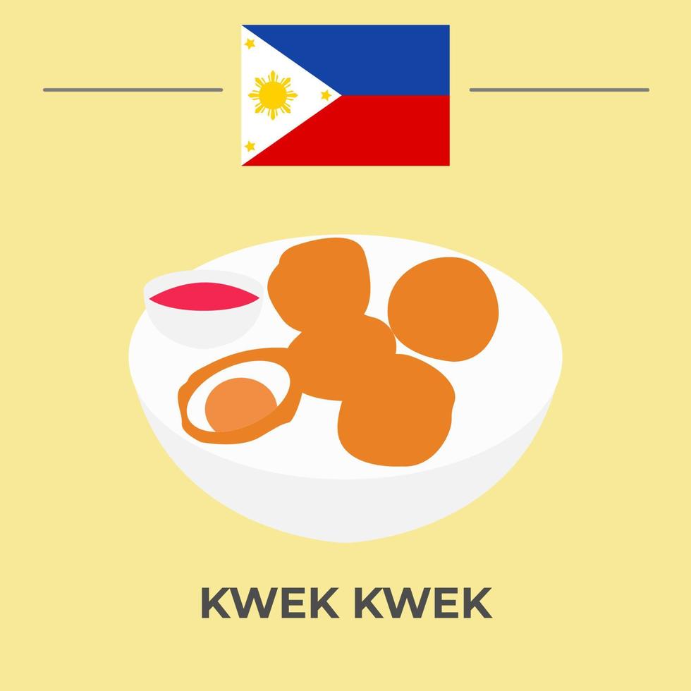 kwek kwek Filippine cibo design vettore