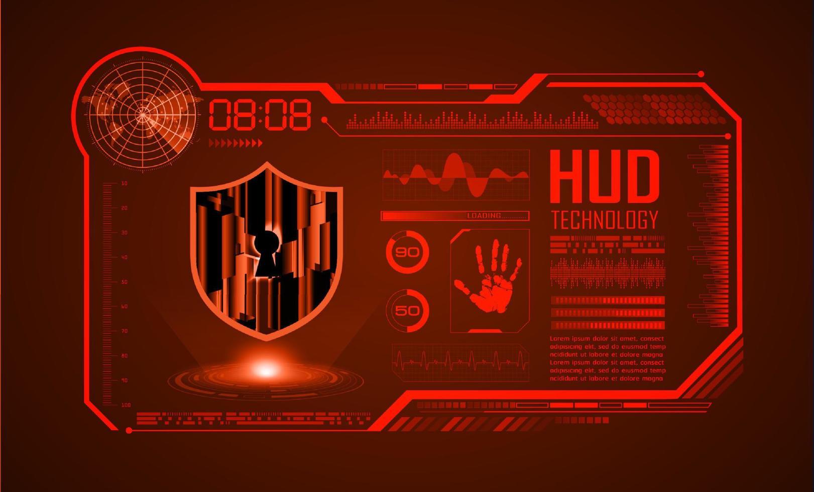 moderno hud tecnologia schermo sfondo vettore