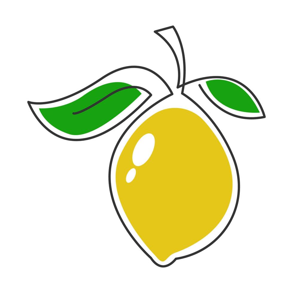Limone icona logo design vettore