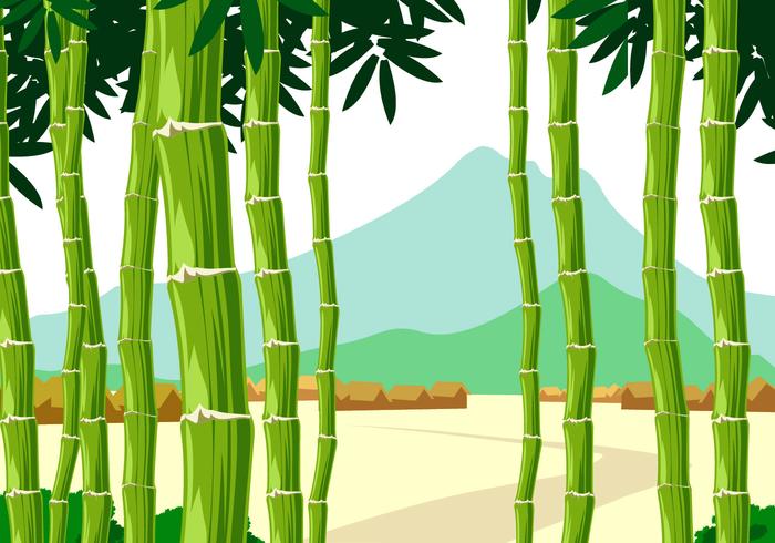 Panorama Bamboo Vectorr gratuito vettore