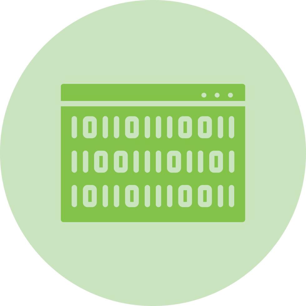 binario codice vettore icona
