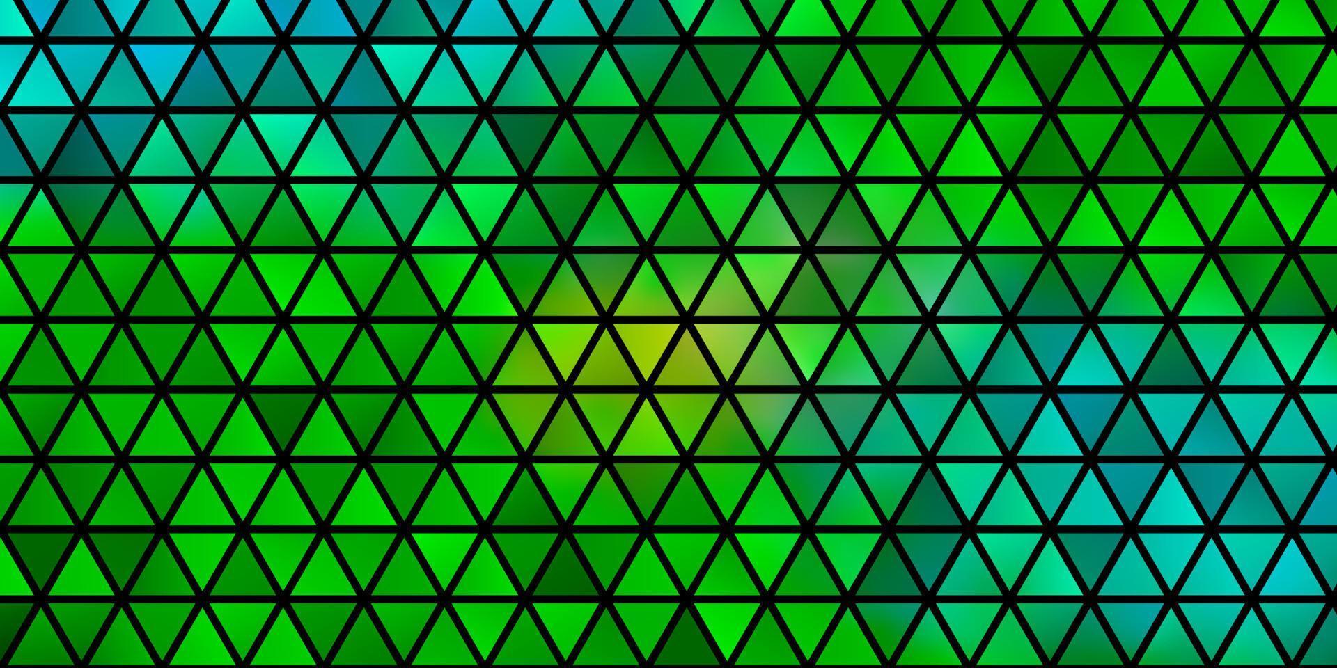 sfondo vettoriale azzurro, verde con triangoli.