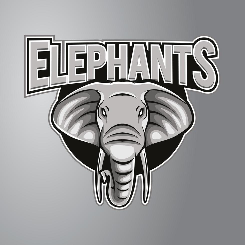 logo mascotte elefante vettore