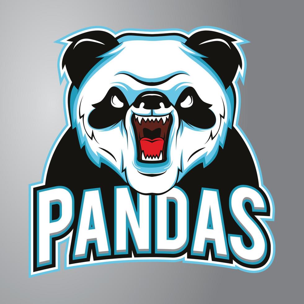 logo della mascotte del panda vettore