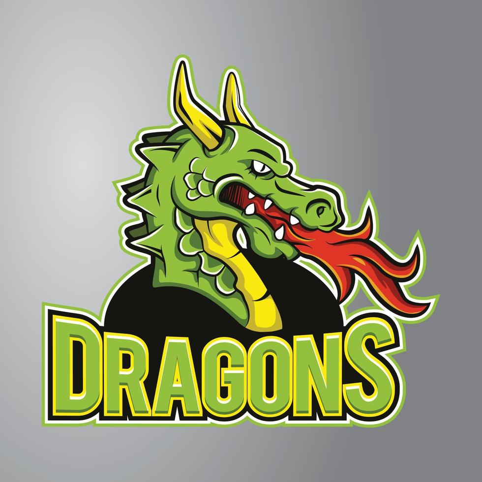 logo mascotte drago vettore