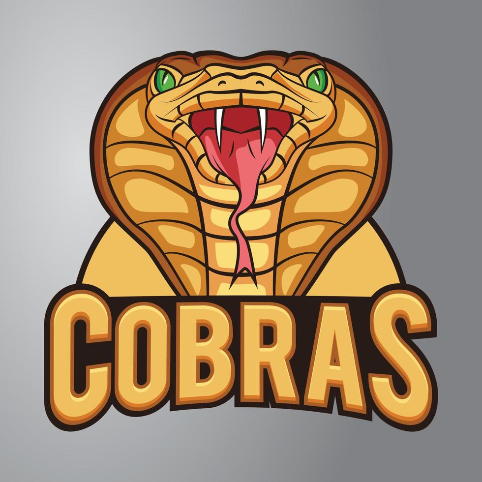 cobra testa portafortuna logo vettore