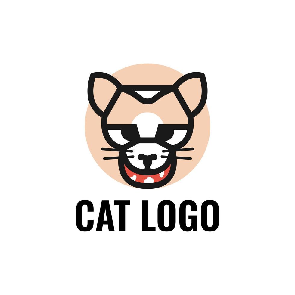 amichevole gatto logo. logo è un' carino e amichevole gatto. Perfetto per un' animale domestico negozio. vettore