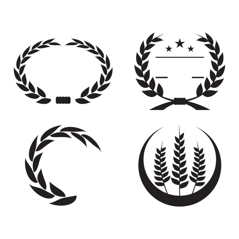 agricoltura frumento logo modello icona vettore design