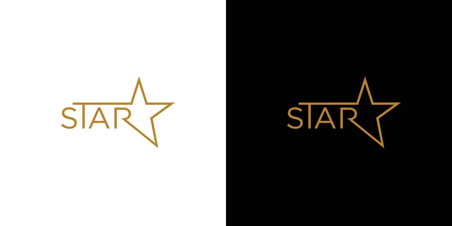 unico e moderno stella logo design vettore