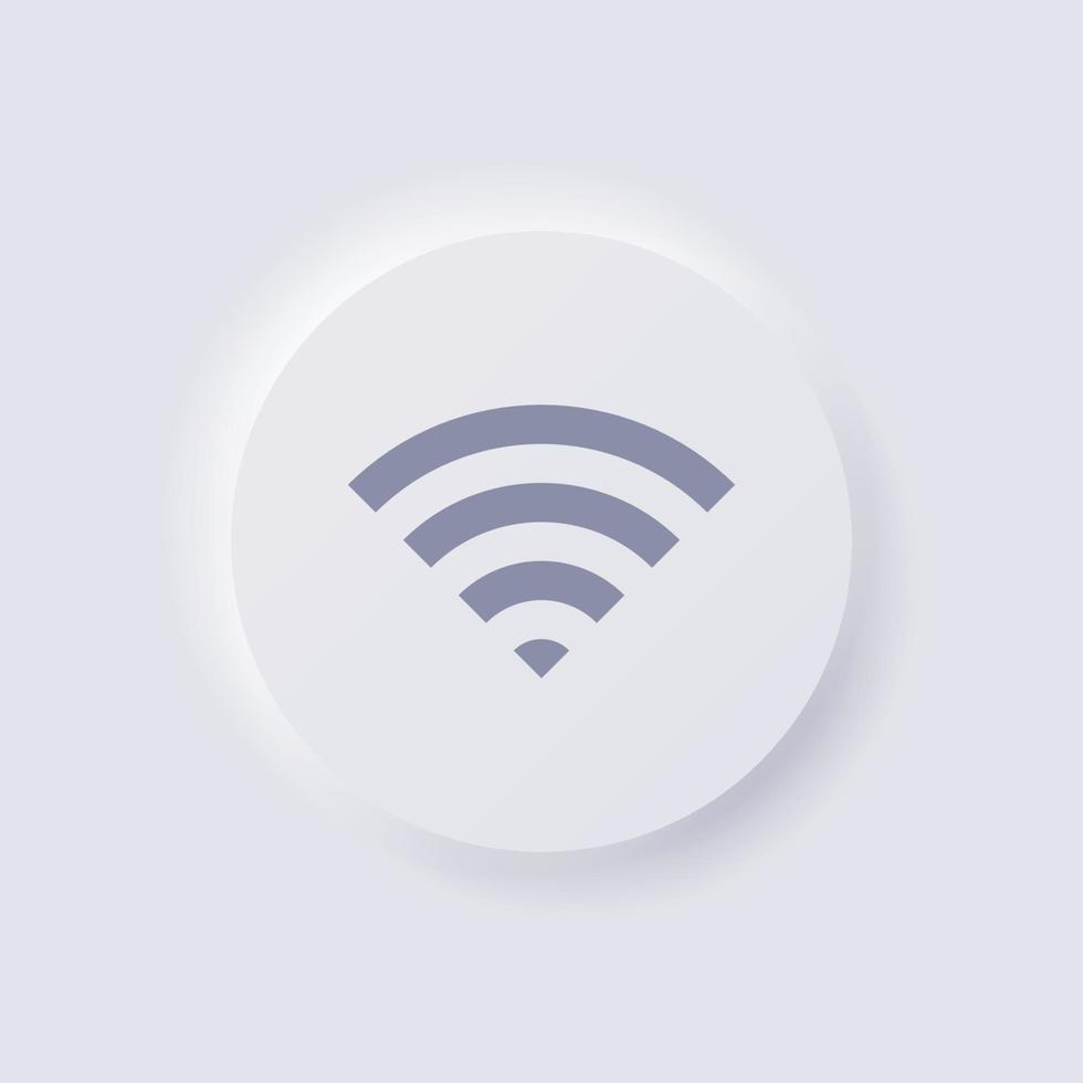 Internet segnale simbolo icona, bianca neumorphism morbido ui design per ragnatela disegno, applicazione ui e Di più, pulsante, vettore. vettore