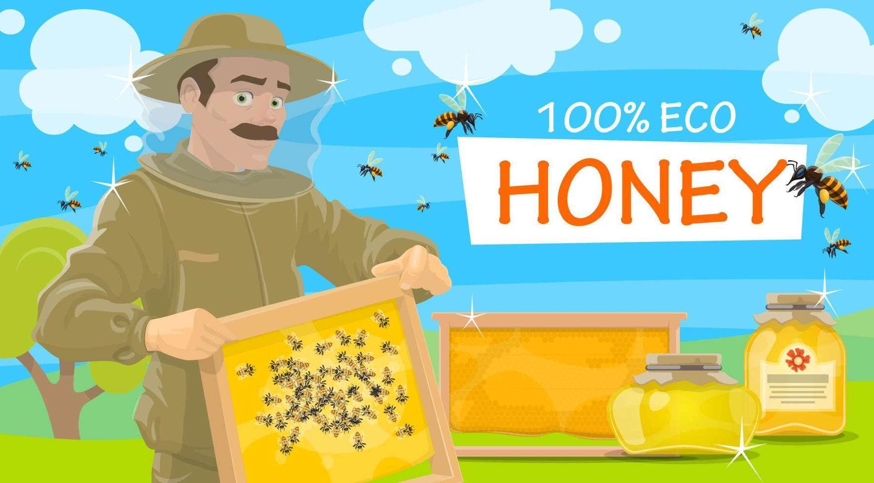 apicoltore offerte naturale Miele, vettore