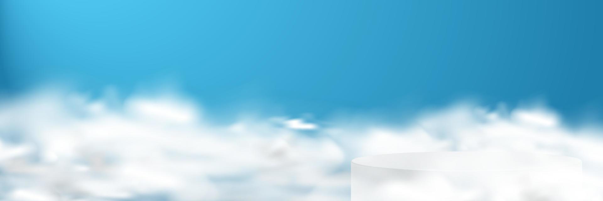sfondo vettore 3d blu interpretazione con podio e minimo blu pastello scena, minimo astratto sfondo 3d reso geometrico forma blu pastello. palcoscenico per Prodotto pastello moderno