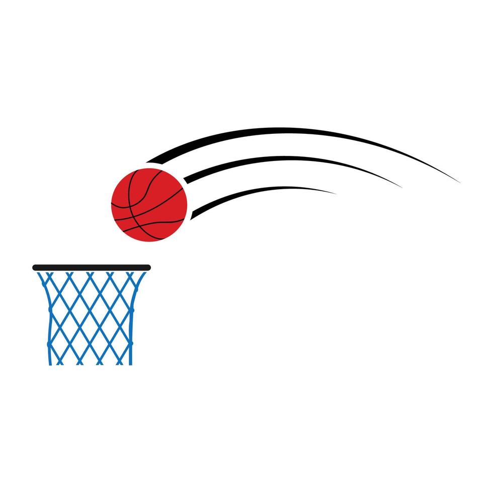 logo della palla da basket vettore