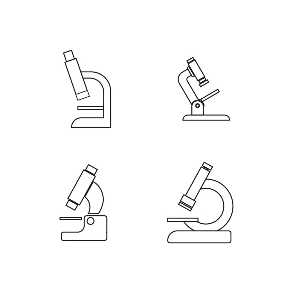 microscopio logo Vektor vettore