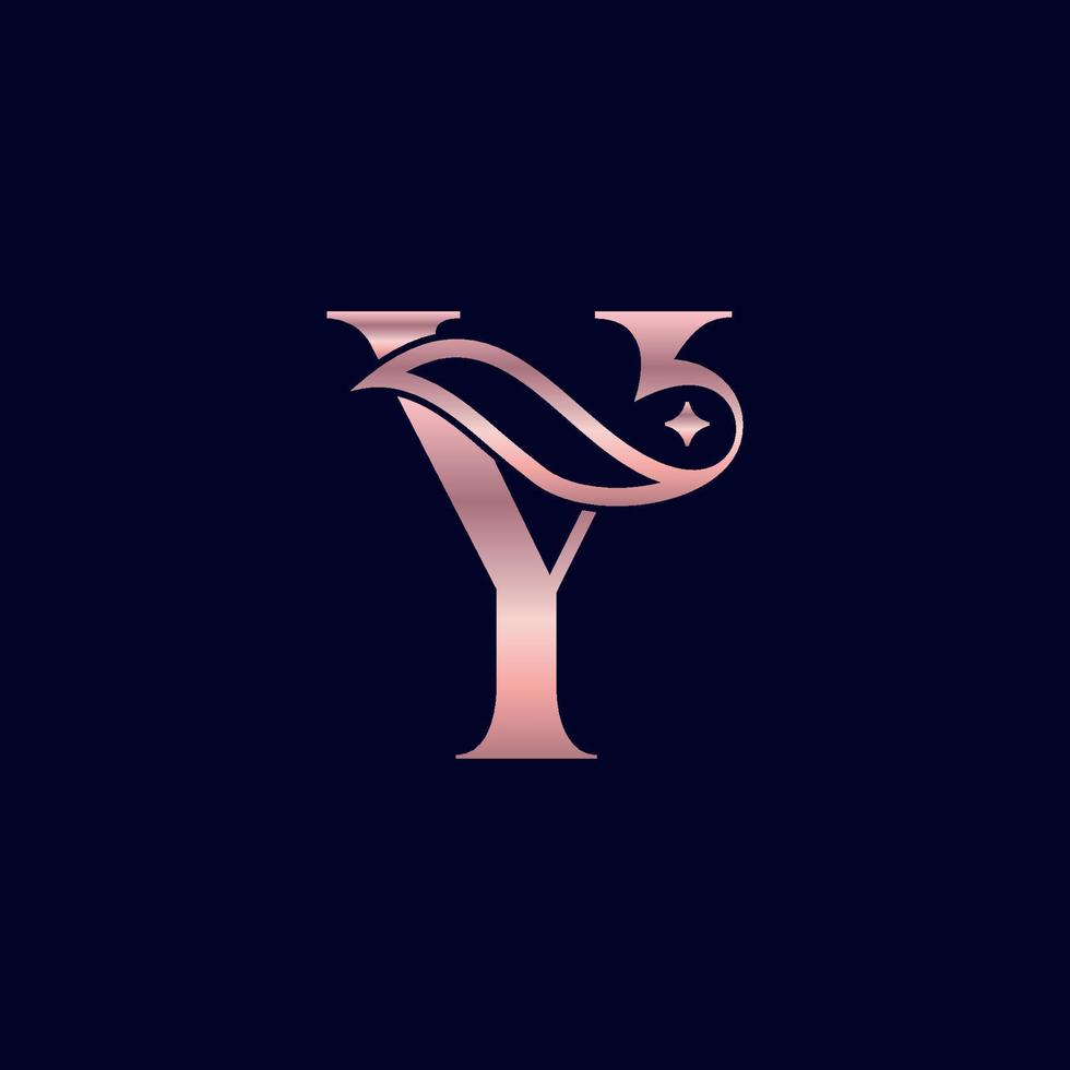 cosmetico bellezza logo marca lettera y vettore