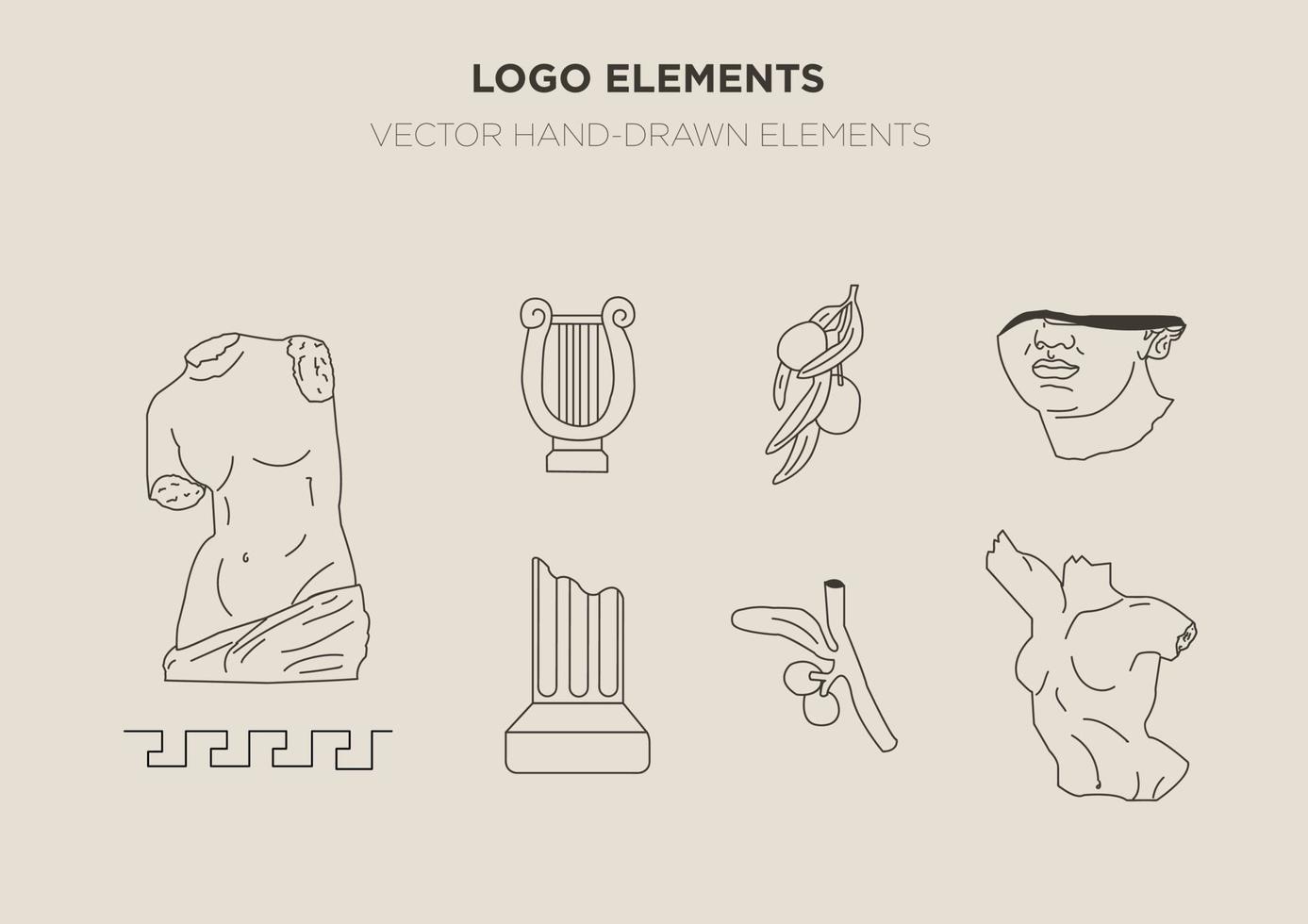 impostato di boho logo design elementi vettore