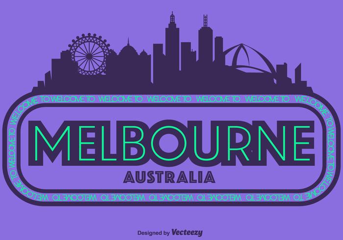 Illustrazione vettoriale di Melbourne City Skyline