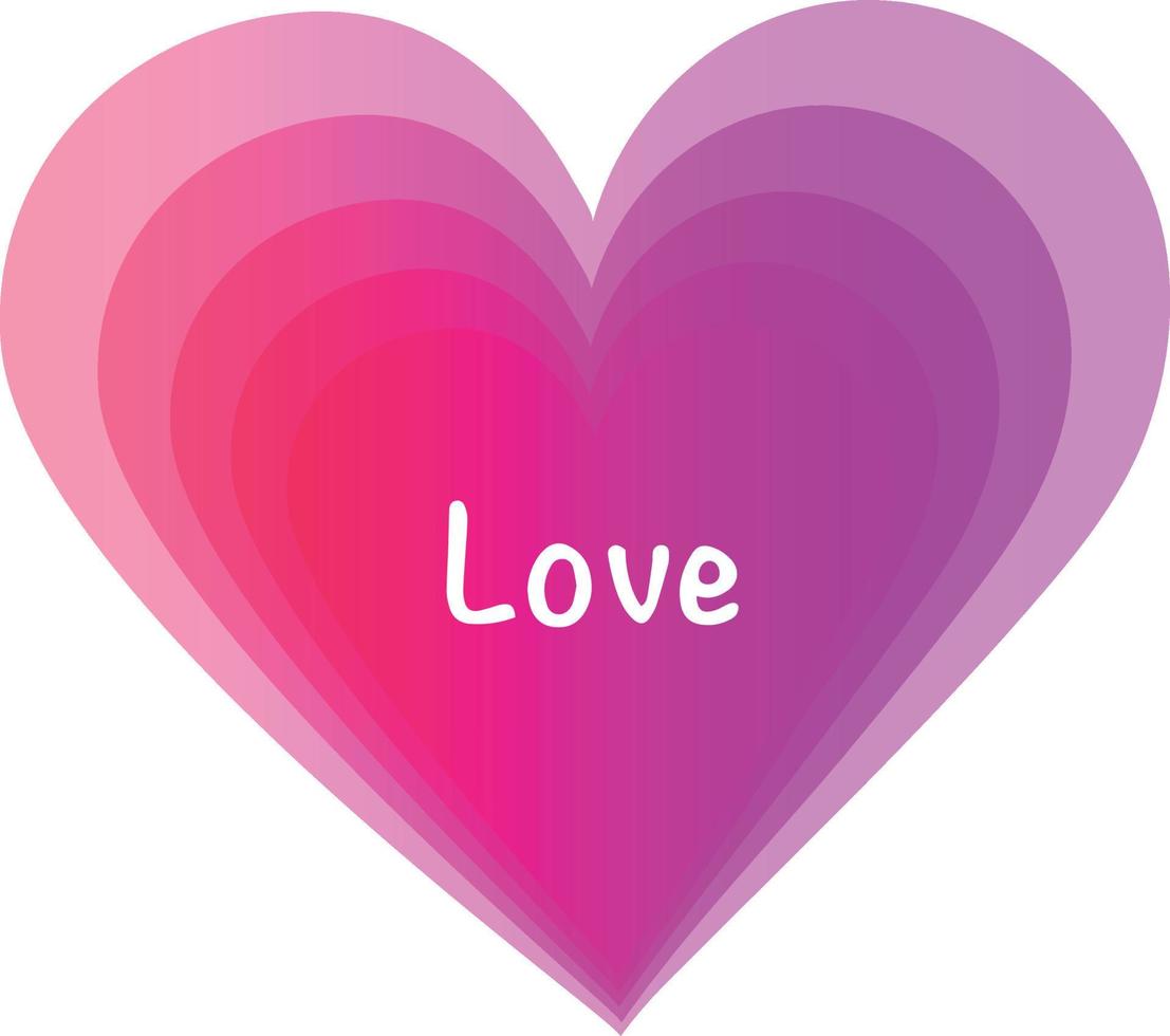 un' cuore, un' simbolo di amore e San Valentino S giorno. rosa cuore icona isolato su bianca sfondo. vettore illustrazione