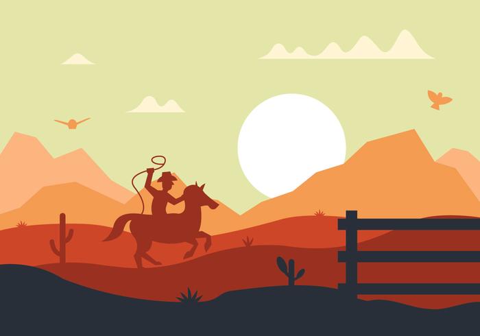 Illustrazione vettoriale di cowboy