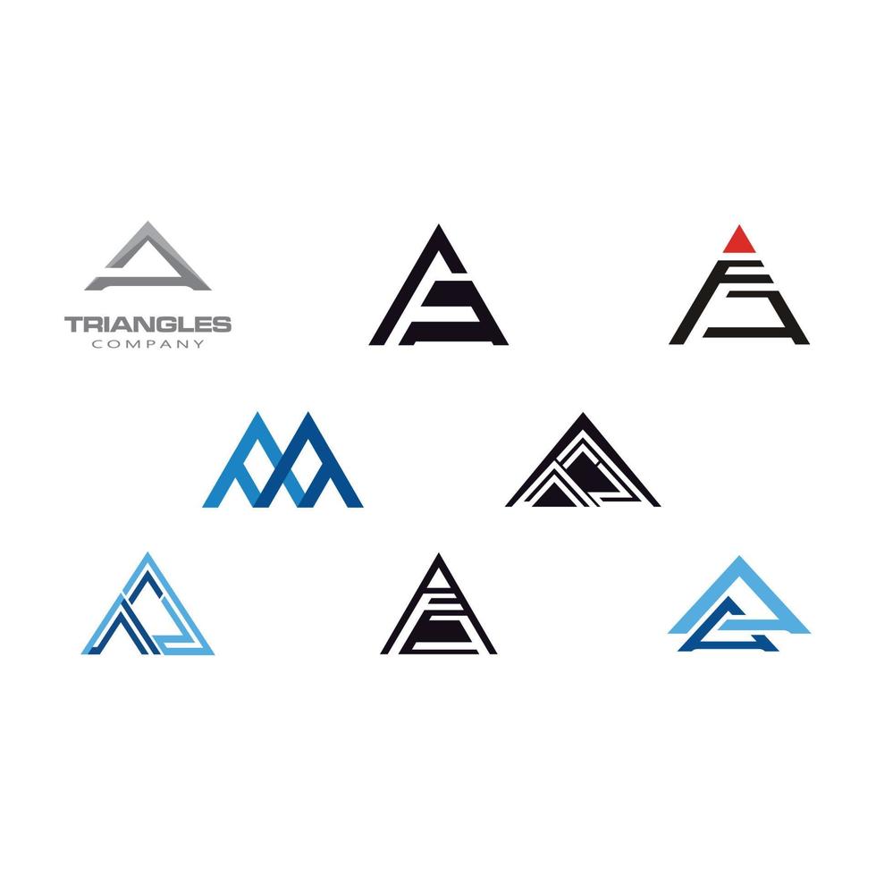 ispirazione per il design del logo della catena del triangolo futuristico vettore