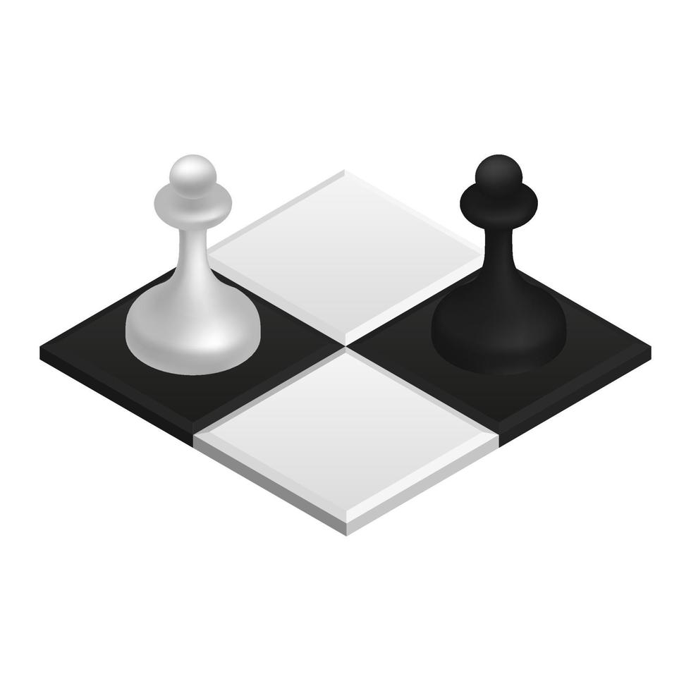 sfondo concetto di scacchi tavola gioco. vettore 3d isometrico icona illustrazione di un' scacchiera scacchi tavola gioco sfondo per ragnatela design. lavoro di squadra e concorrenza